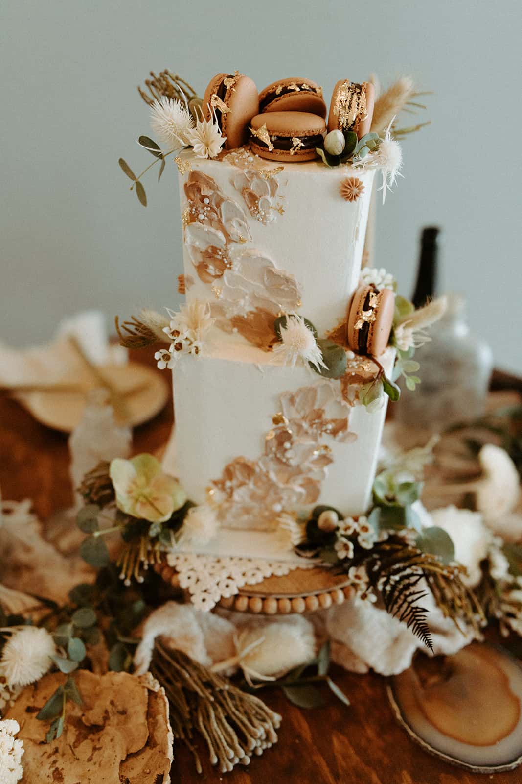 Rusztikus stlusú esküvő torta