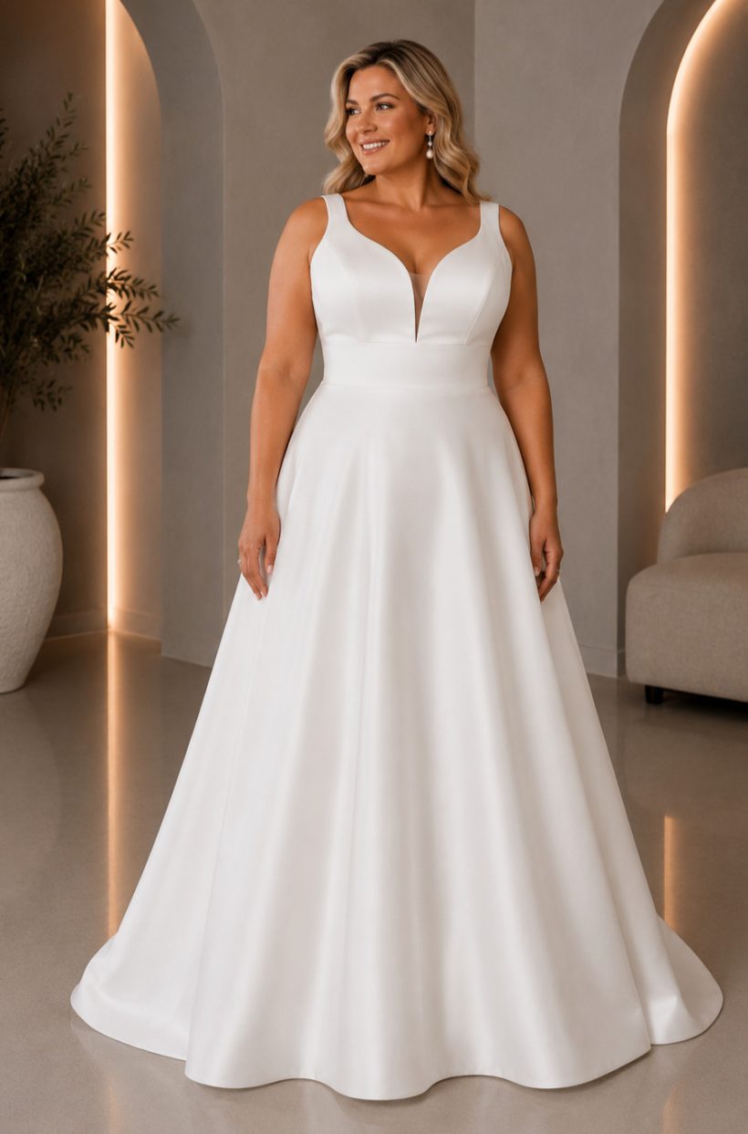 harlow2 plus size A-vonalú menyasszonyi ruha