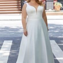 plus size A-vonalú menyasszonyi ruha
