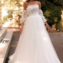 Rene2 csipkés tüll szalagavató ruha