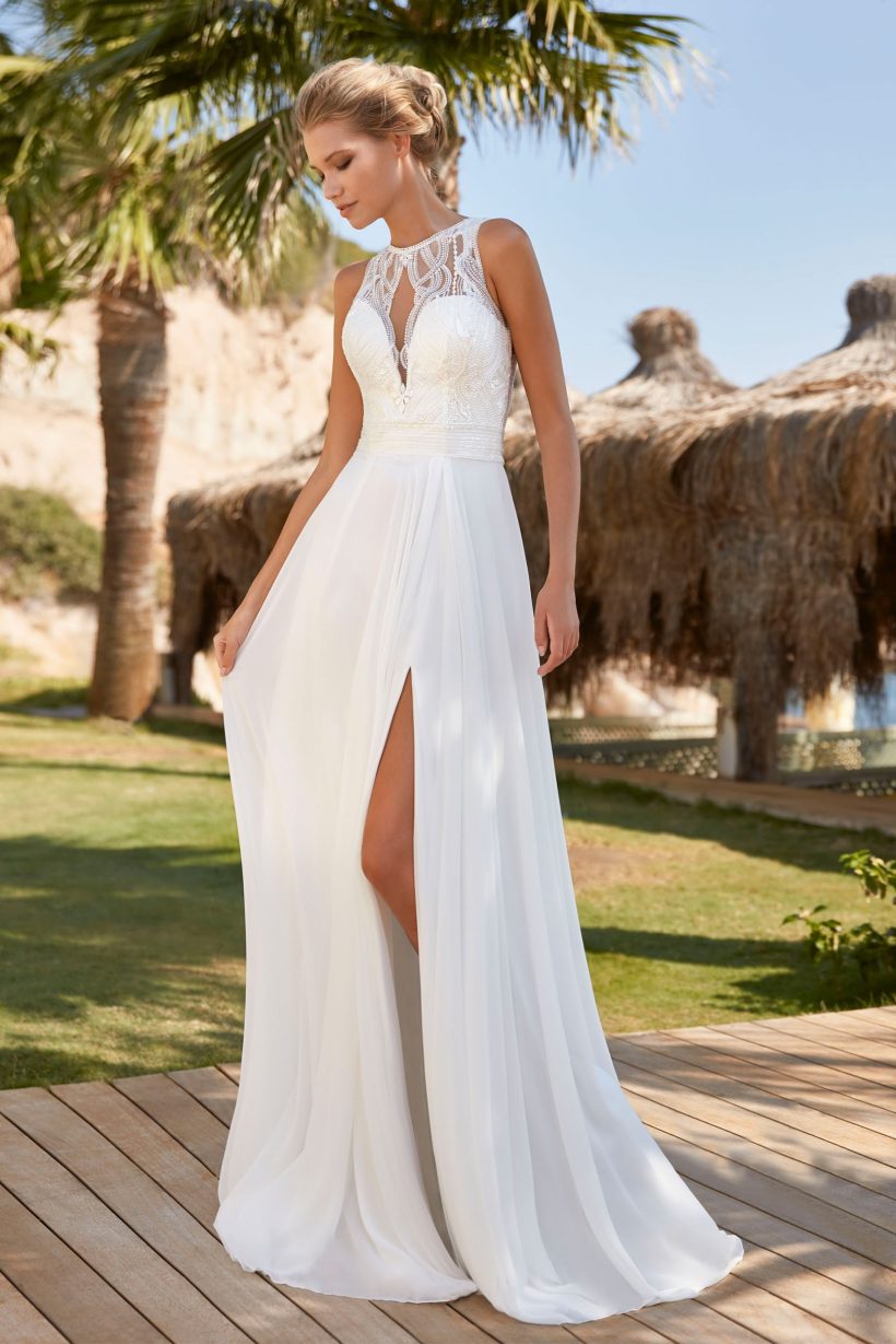 Tengerparti esküvői ruha. Herve Paris Vierzon