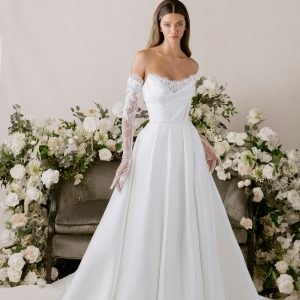 A-vonalú menyasszonyi ruha