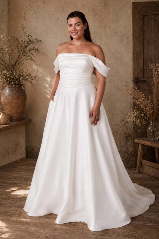 Plus size 1 elegáns nagyméretű menyasszonyi ruha