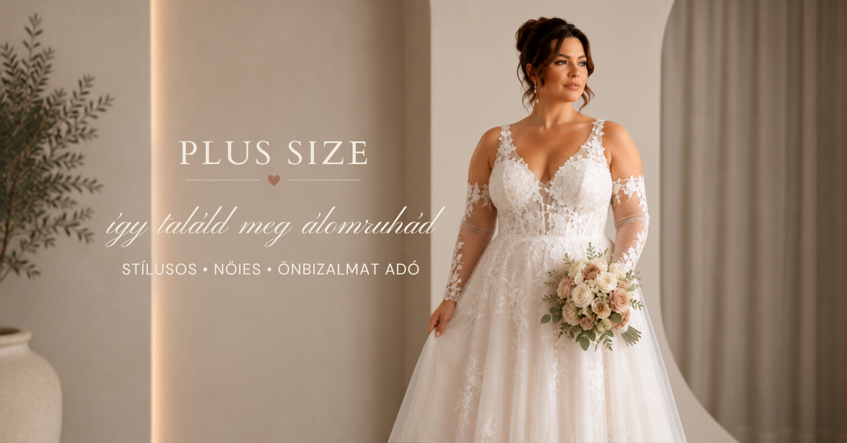 Plus size menyasszonyi ruhák – Így találd meg azt a ruhát, amelyben ragyogni fogsz 2 plus size 1733 x 907 keppont