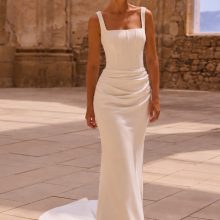 63039-4 Szögletes nyakú menyasszonyi ruha