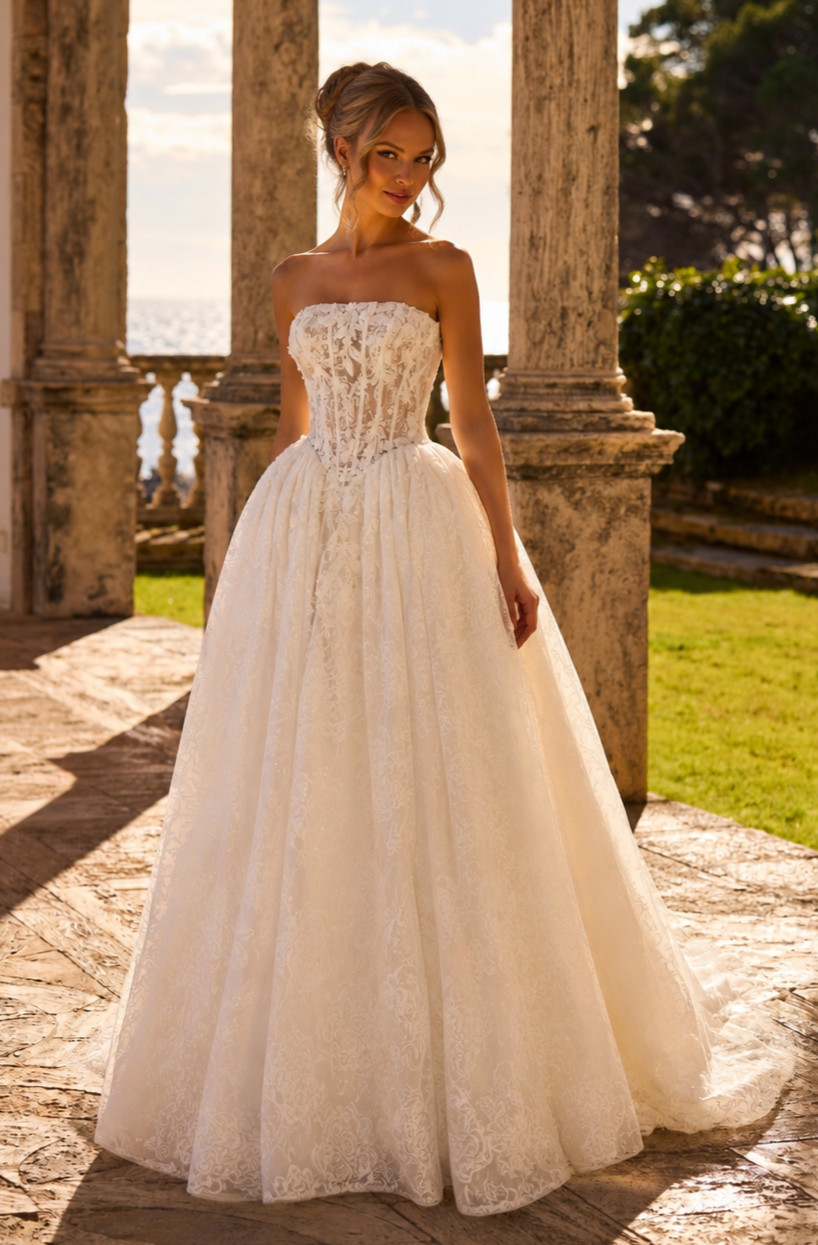 63136-1 corset menyasszonyi ruha,