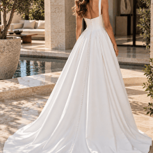 5975-3 Morilee Flavia szatén hercegnős menyasszonyi ruha